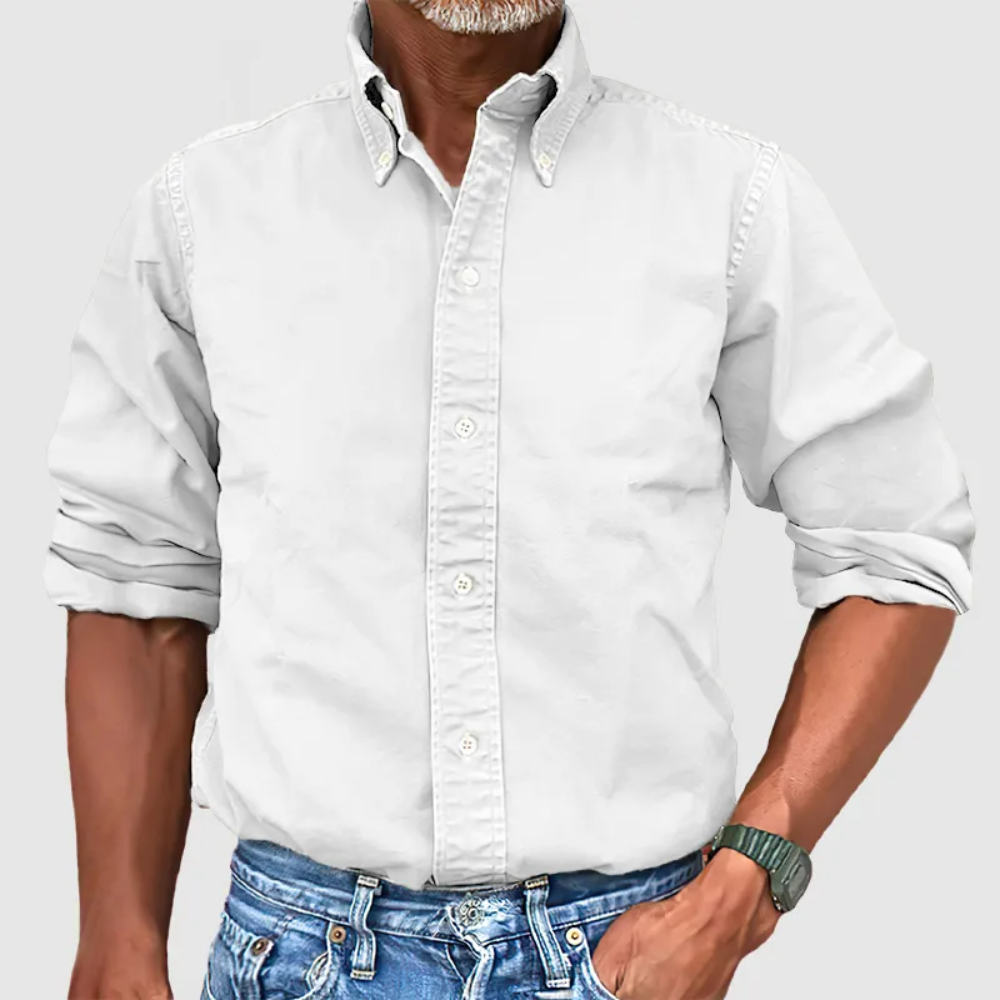 Timeless Design Classic Button Up Shirt White