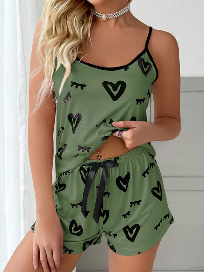 All Over Print Bow Front Set