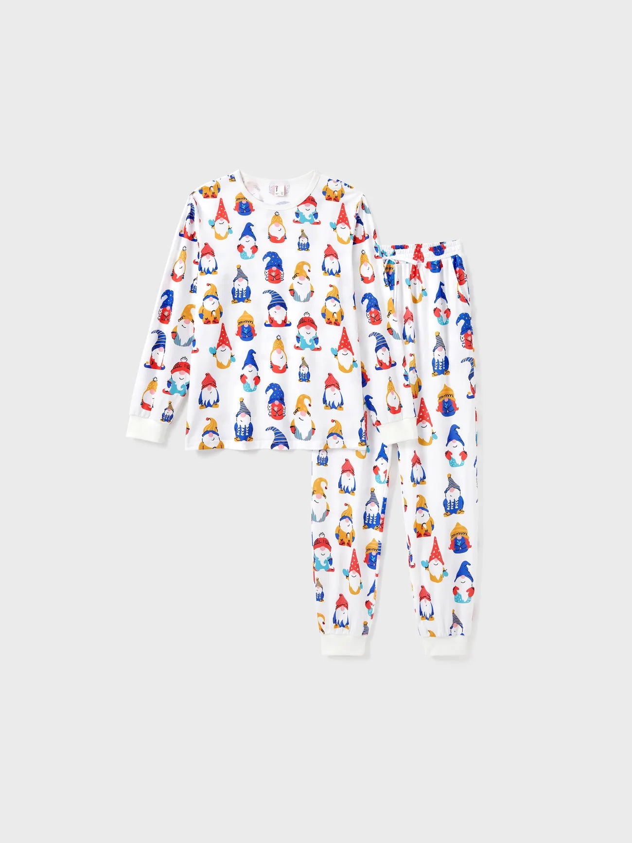 Allover Gnome Pattern Long Sleeves Family Matching Pajama Set Women