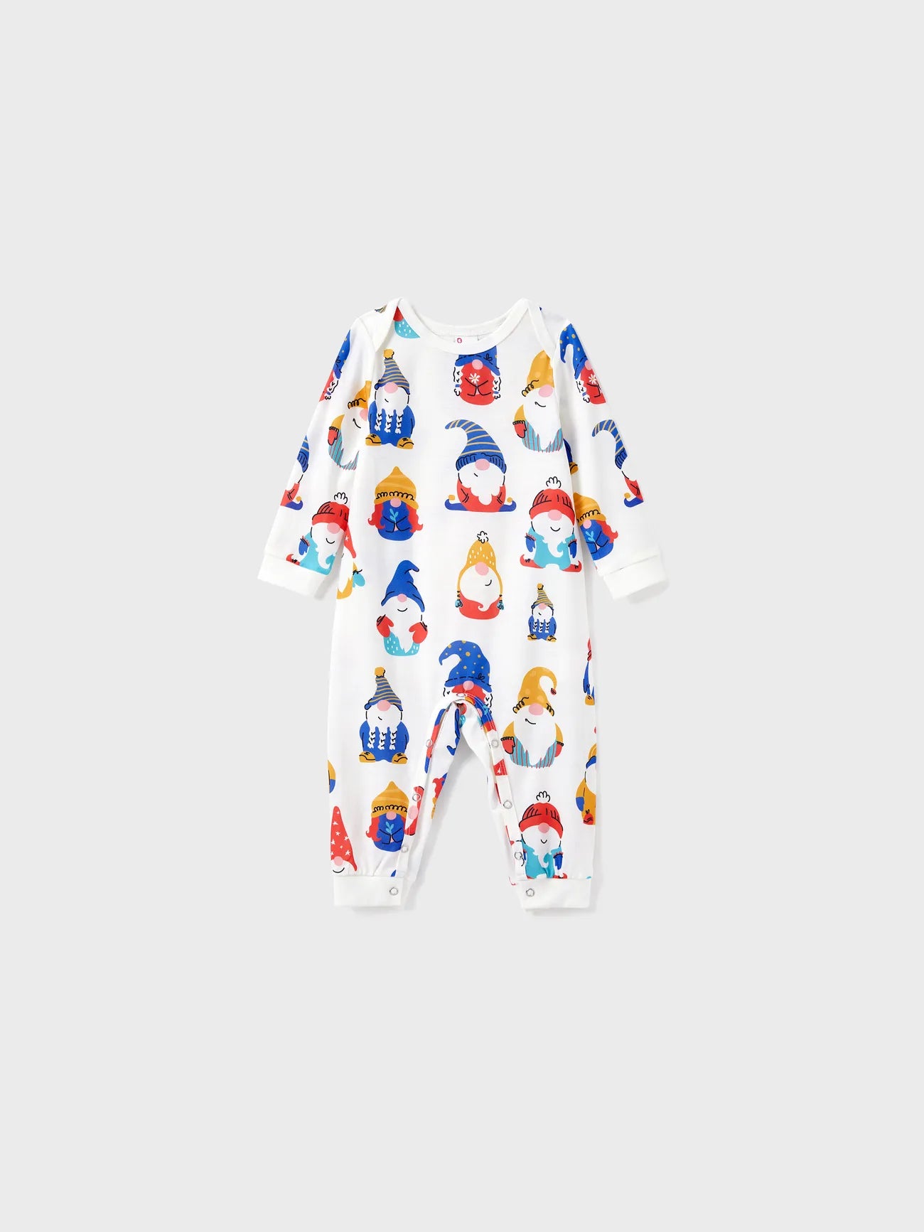 Allover Gnome Pattern Long Sleeves Family Matching Pajama Set Baby