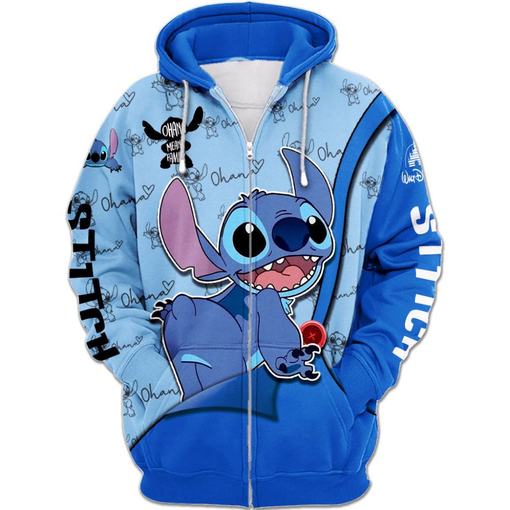 Animated Character Activewear Set Zipper Hoodie