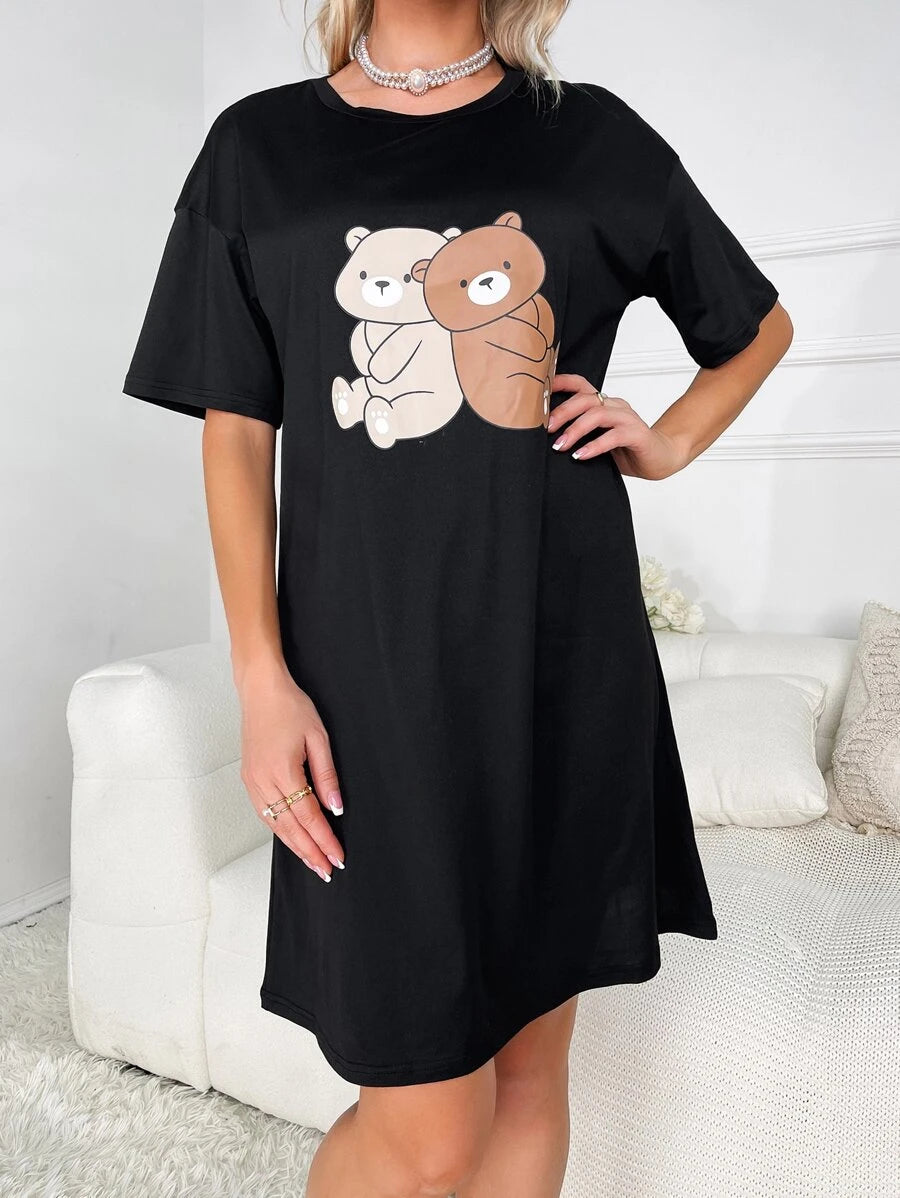 Bear Printed Nightdress