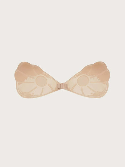 Bow Backless Adhesive Scallop Trim Bra