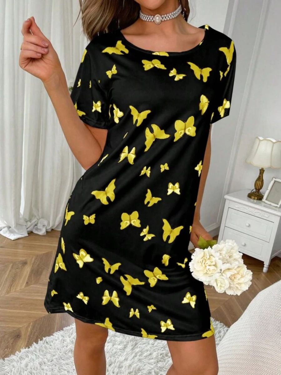 Butterfly Print Nightdress