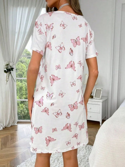 Butterfly Print Nightdress