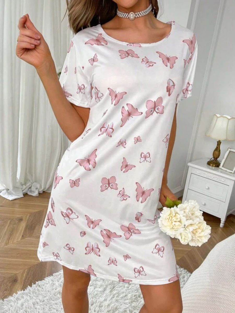 Butterfly Print Nightdress