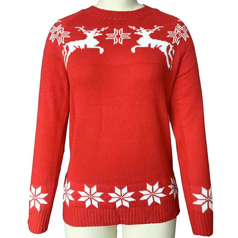 Reindeer Print Sweater – SocoHoodie