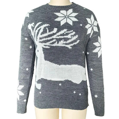 Casual Deer Printed Sweater