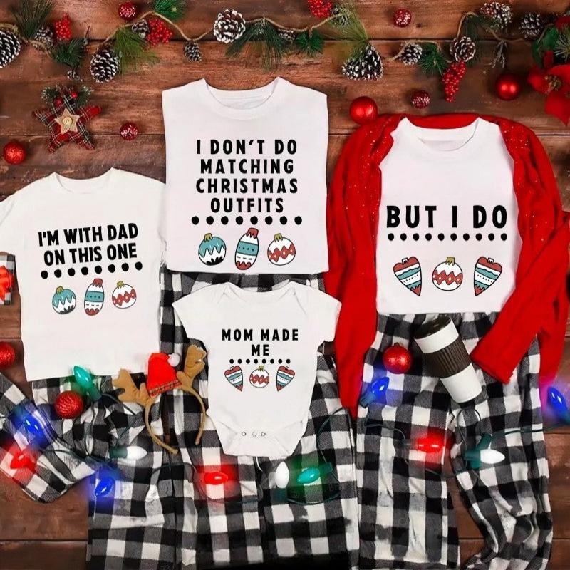 Christmas Family Matching Shirt Set White