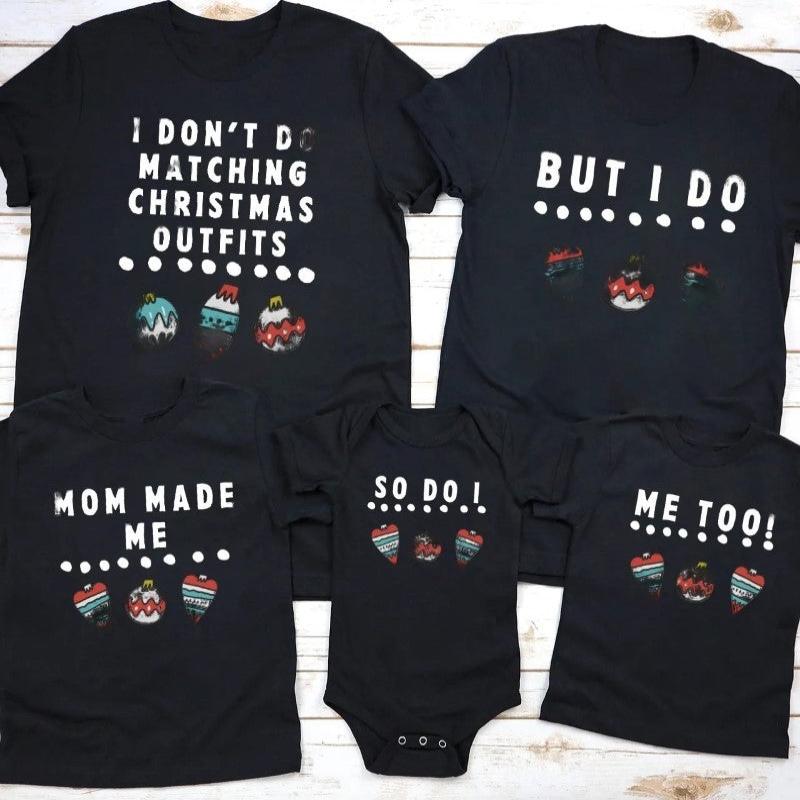 Christmas Family Matching Shirt Set Black