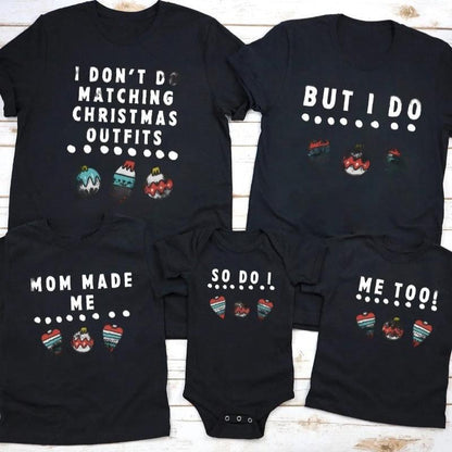 Christmas Family Matching Shirt Set Black