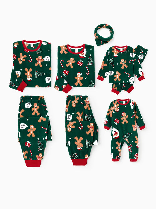 Christmas Gingerbread Printed Family Outfit Set Baby