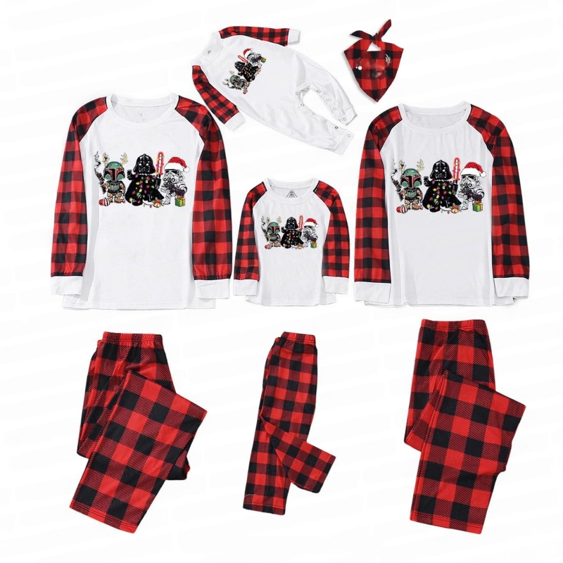 Star Wars Family Matching Christmas Pajama Set Red