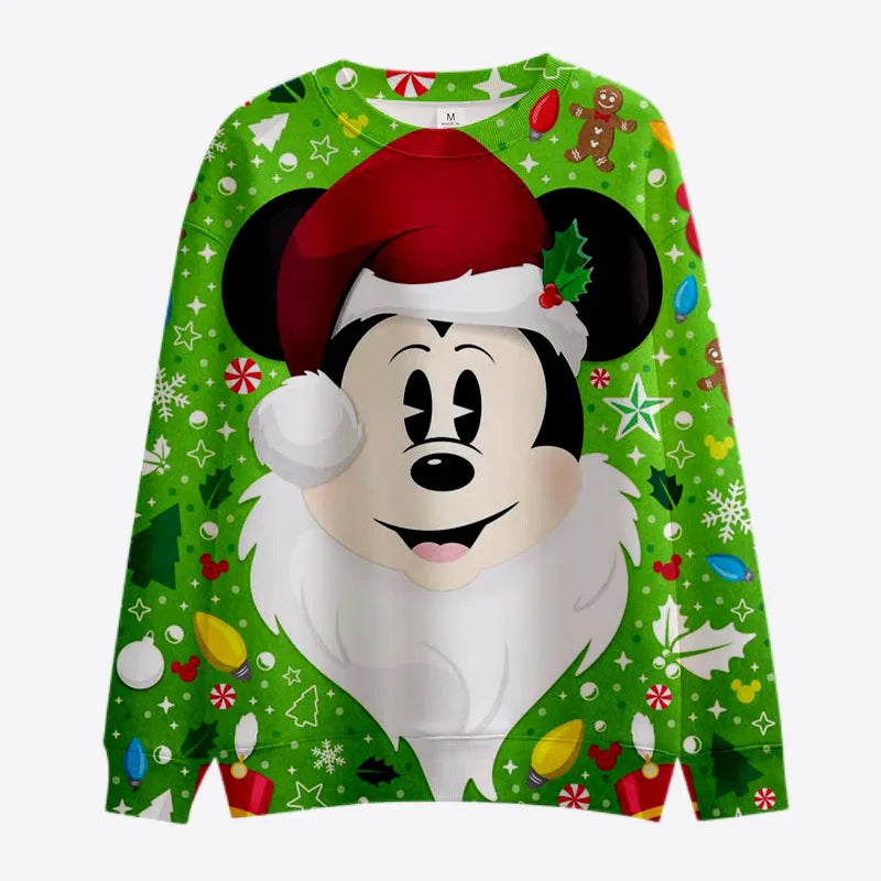 Christmas Pattern Mickey And Minnie Sweatshirt Style 4