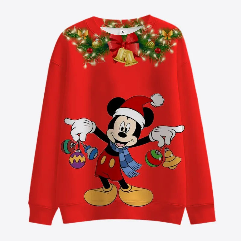 Christmas Pattern Mickey And Minnie Sweatshirt Style 5