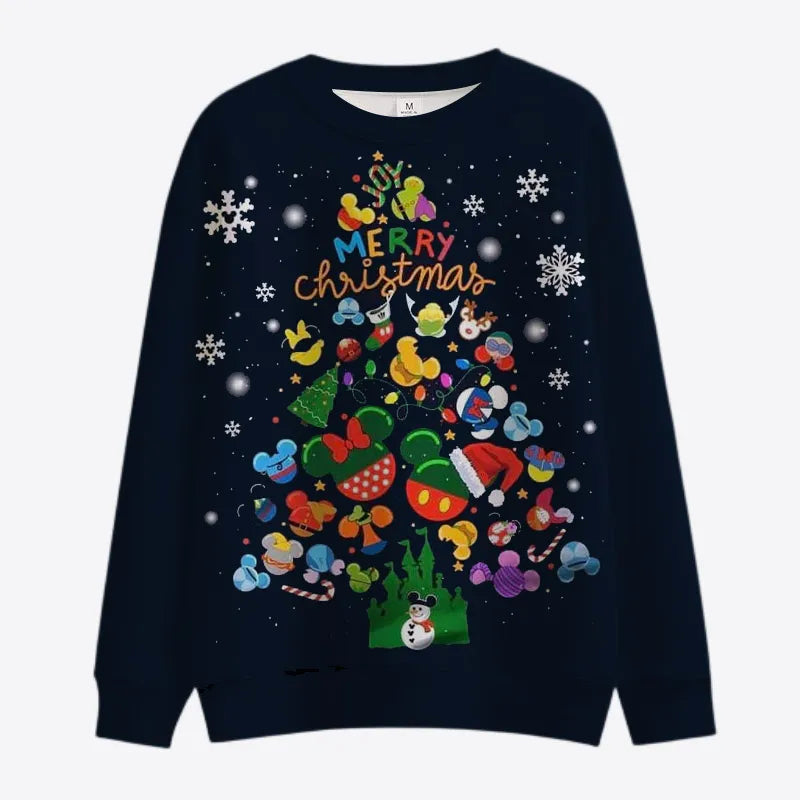 Christmas Pattern Minnie And Mickey Sweatshirt Style 3