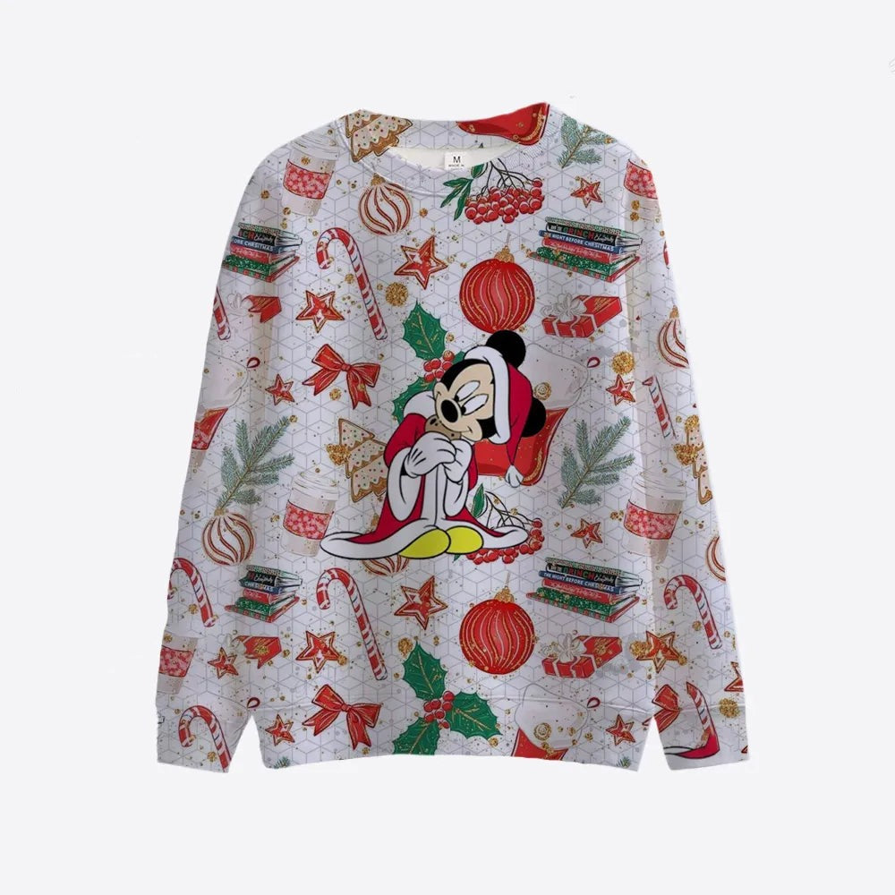 Christmas Themed Mickey And Minnie Sweatshirt