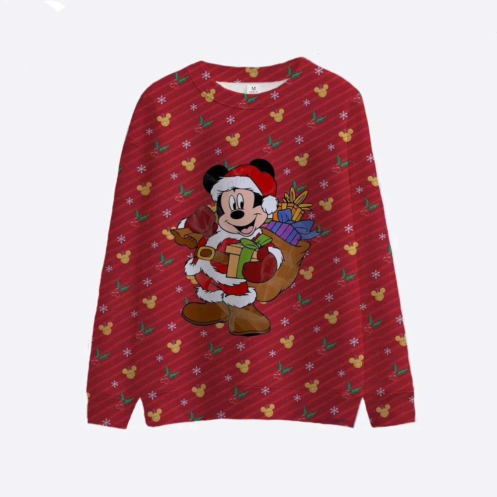 Christmas Themed Minnie And Mickey Sweatshirt