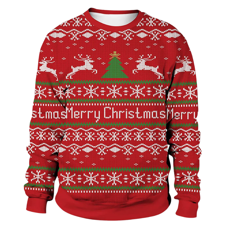 Classic Christmas Knit Pattern Sweatshirt 6XL