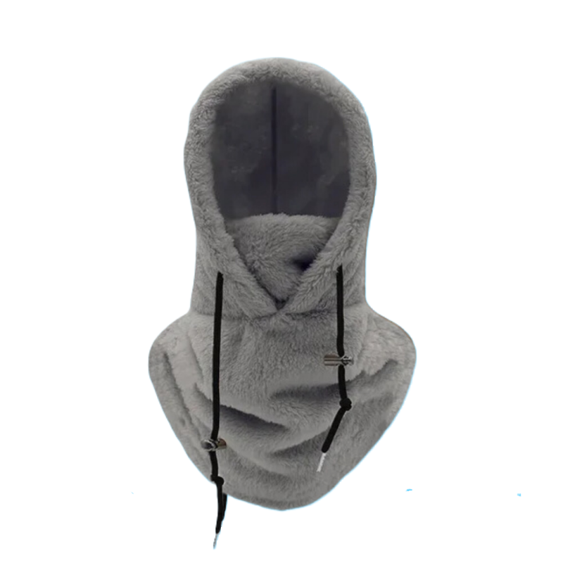 Cozy Fleece Winter Hood Gray