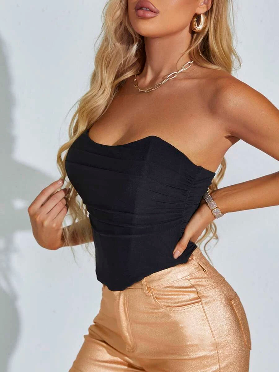 Curved Hem Shapewear Corset Top