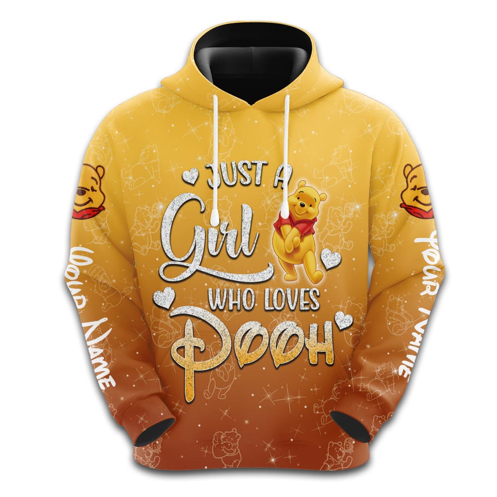 Custom Name Winnie The Pooh Hoodie And Capris Leggings Set Hoodie