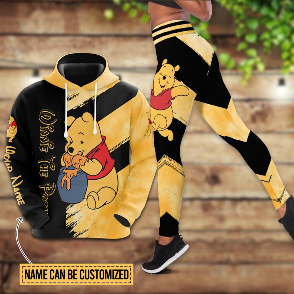 Custom Name Winnie The Pooh Themed Hoodie And Leggings Set Hoodie And Leggings Set