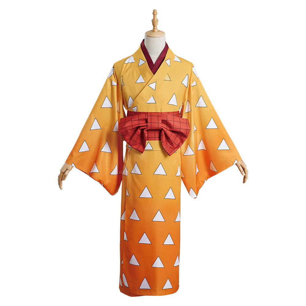 Agatsuma Zenitsu Kimono Dress Costume