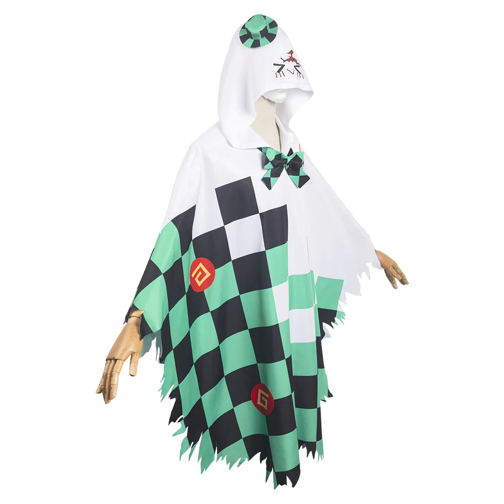 Kamado Tanjirou Ghost Hooded Cloak Halloween Costume