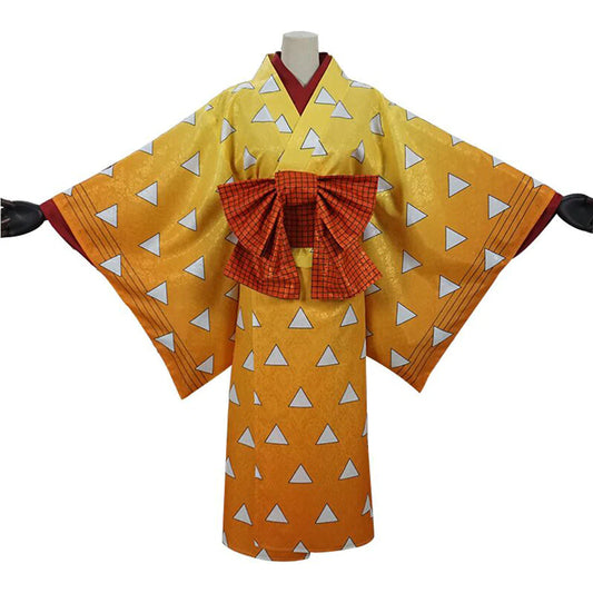 Kimetsu No Yaiba Halloween Agatsuma Zenitsu Carnival Costume L