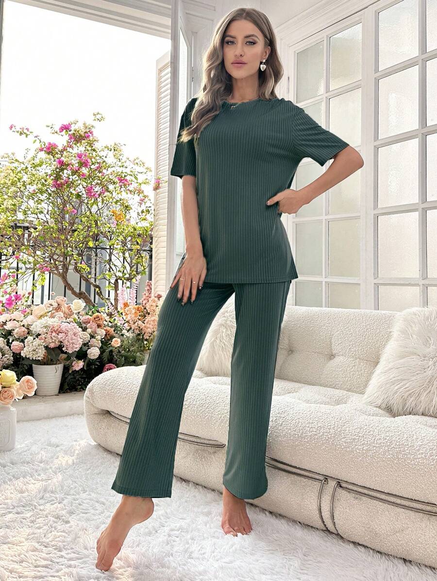 Drop Tee And Pants Lounge Set