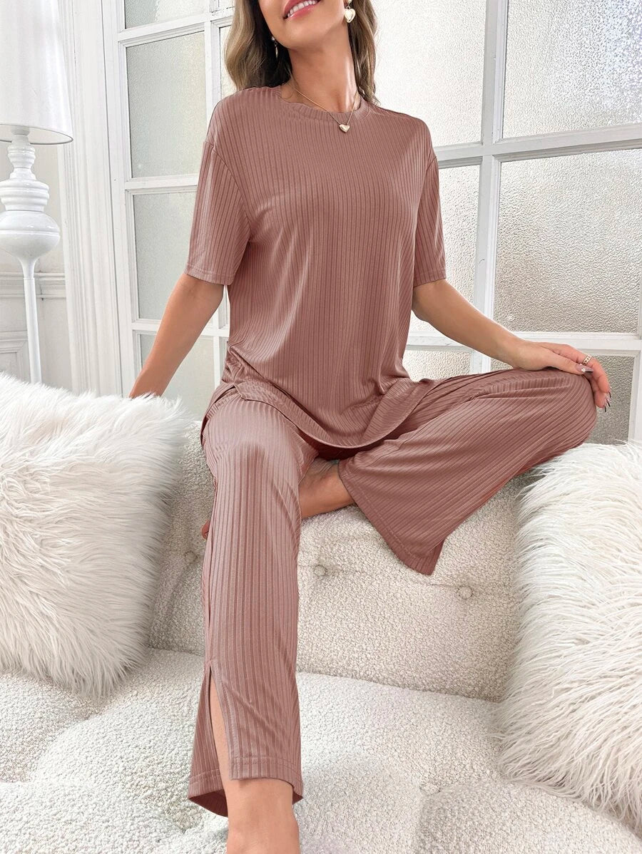 Drop Tee And Pants Lounge Set