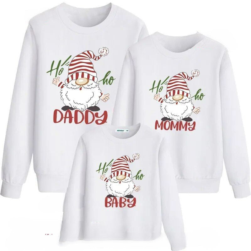 Elegant Christmas Santa Printed Sweatshirt