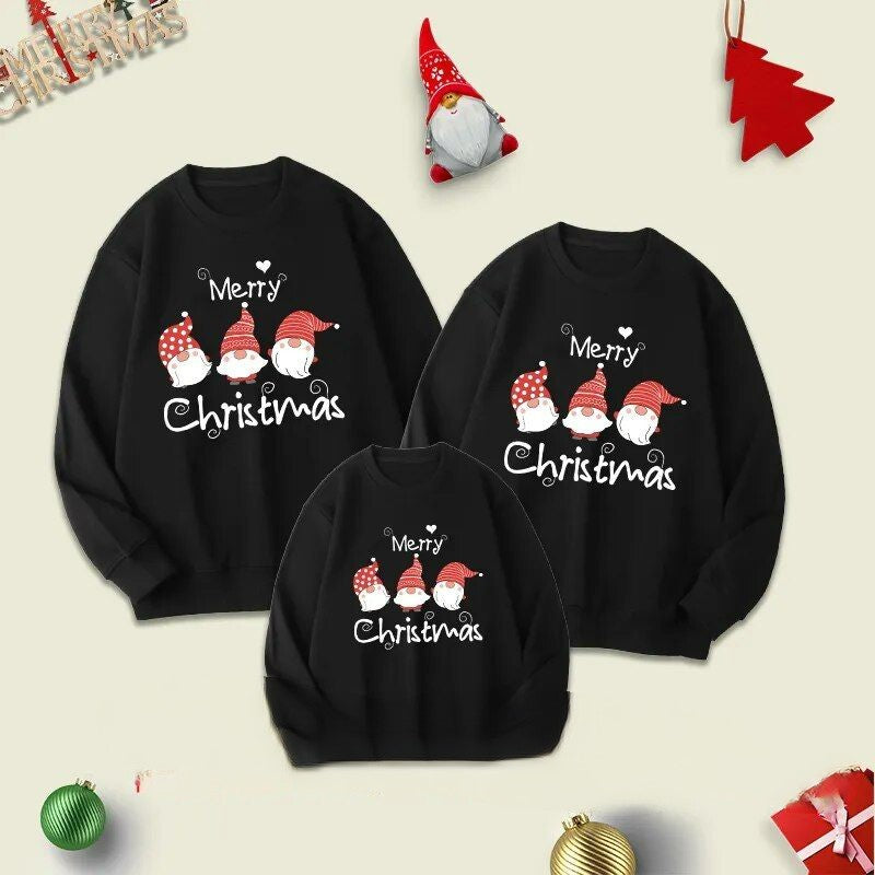 Elegant Christmas Santa Printed Sweatshirt
