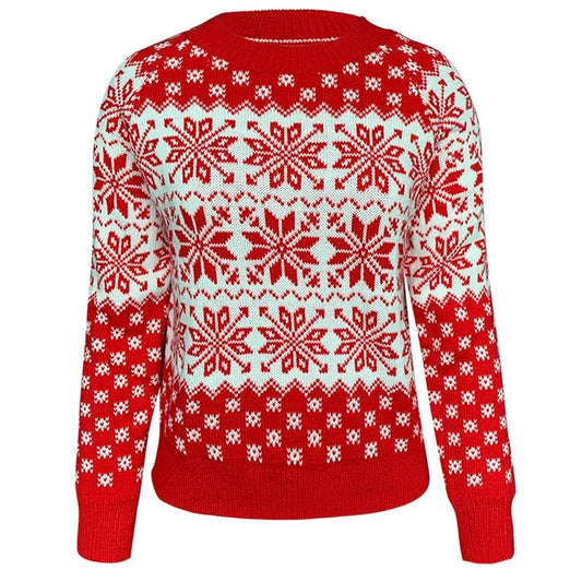Elegant Christmas Themed Knitted Sweater