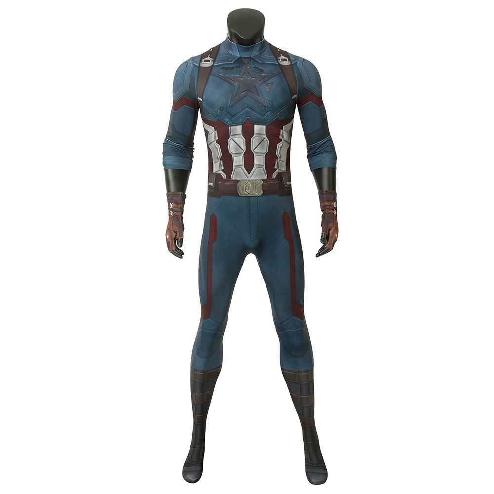 Epic Captain America Infinity War Cosplay Jumpsuit XXXL