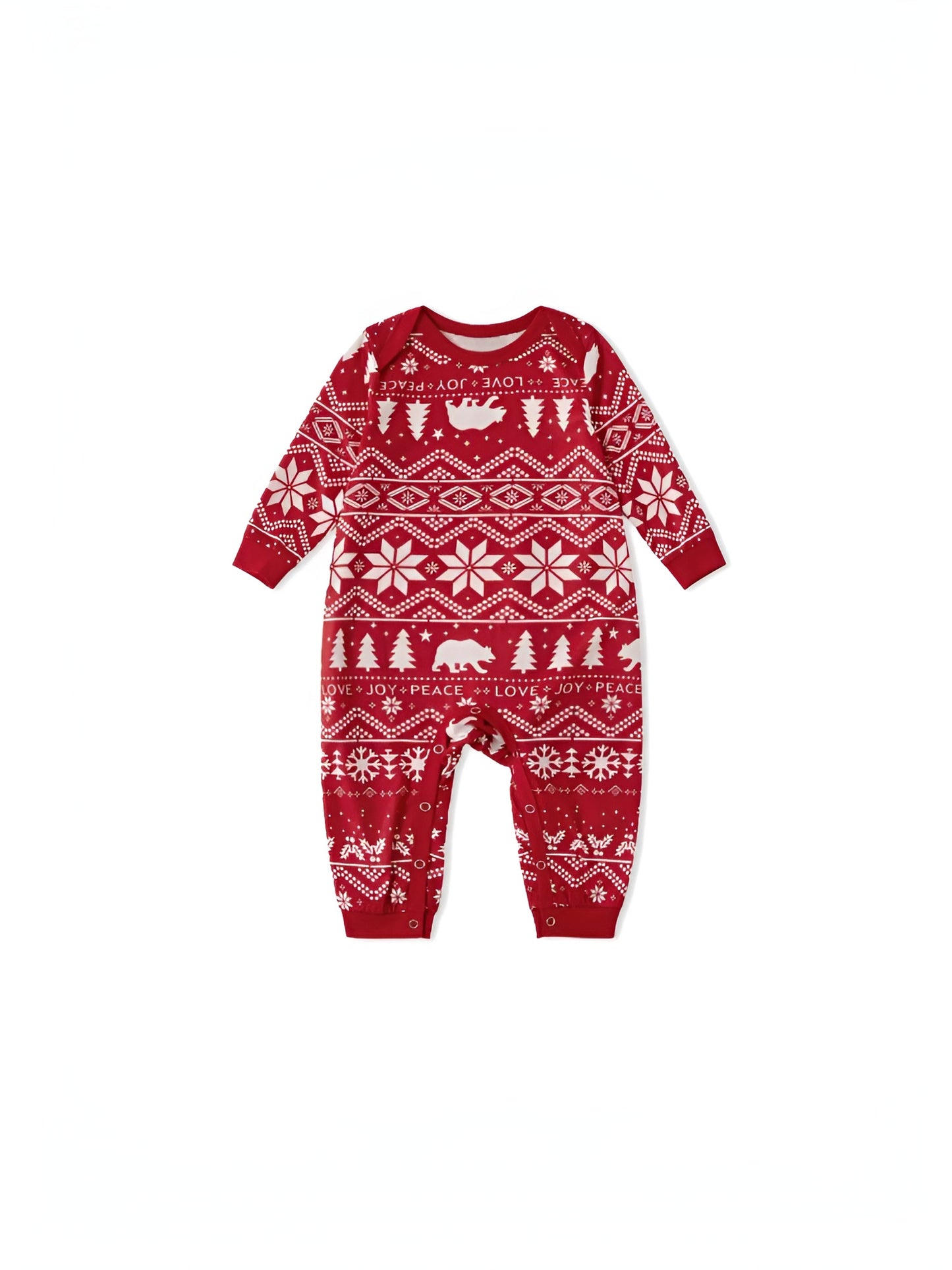 Festive Red Family Matching Pajama Set Baby