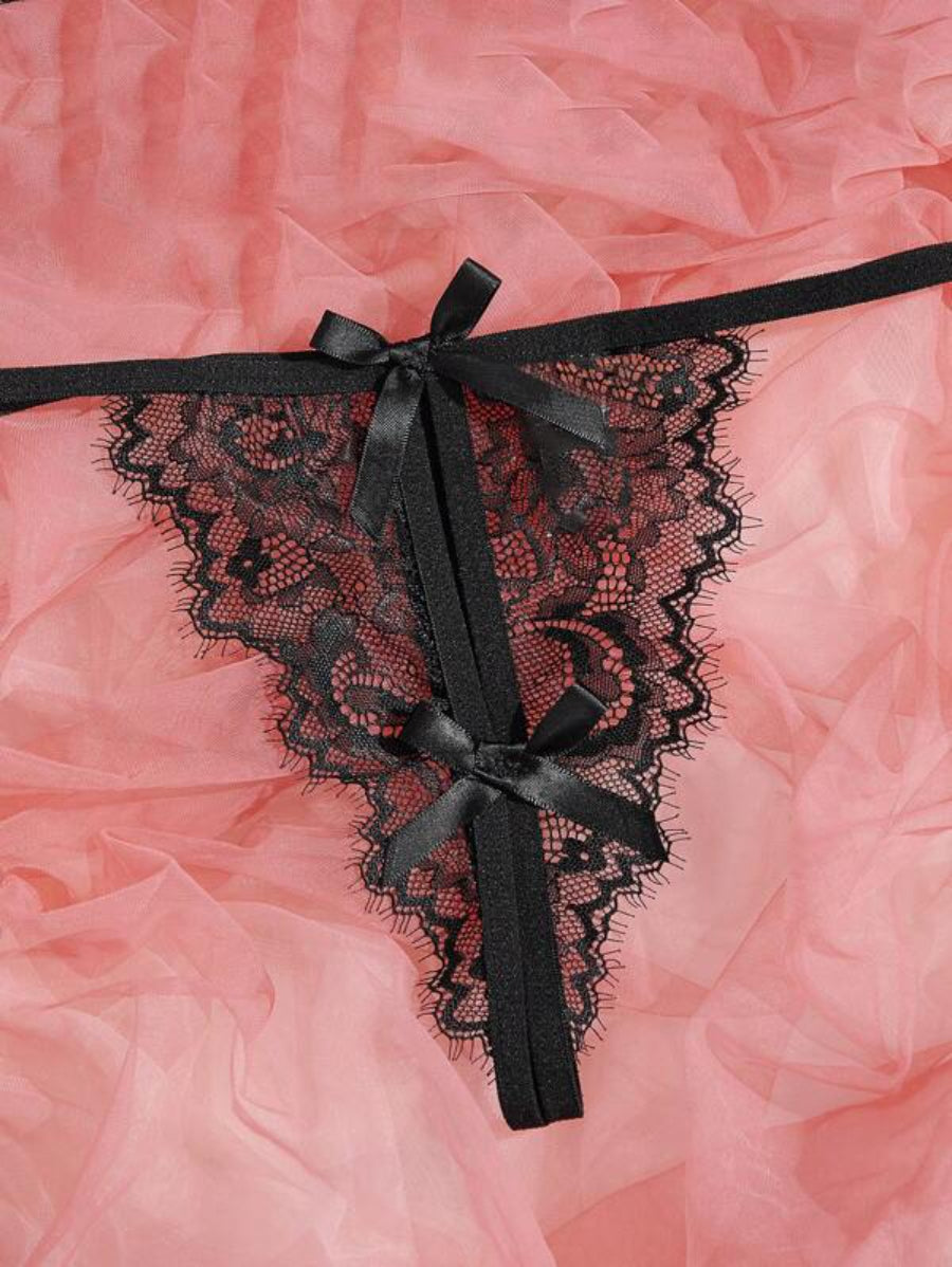 Floral Lace Underwire Lingerie Set