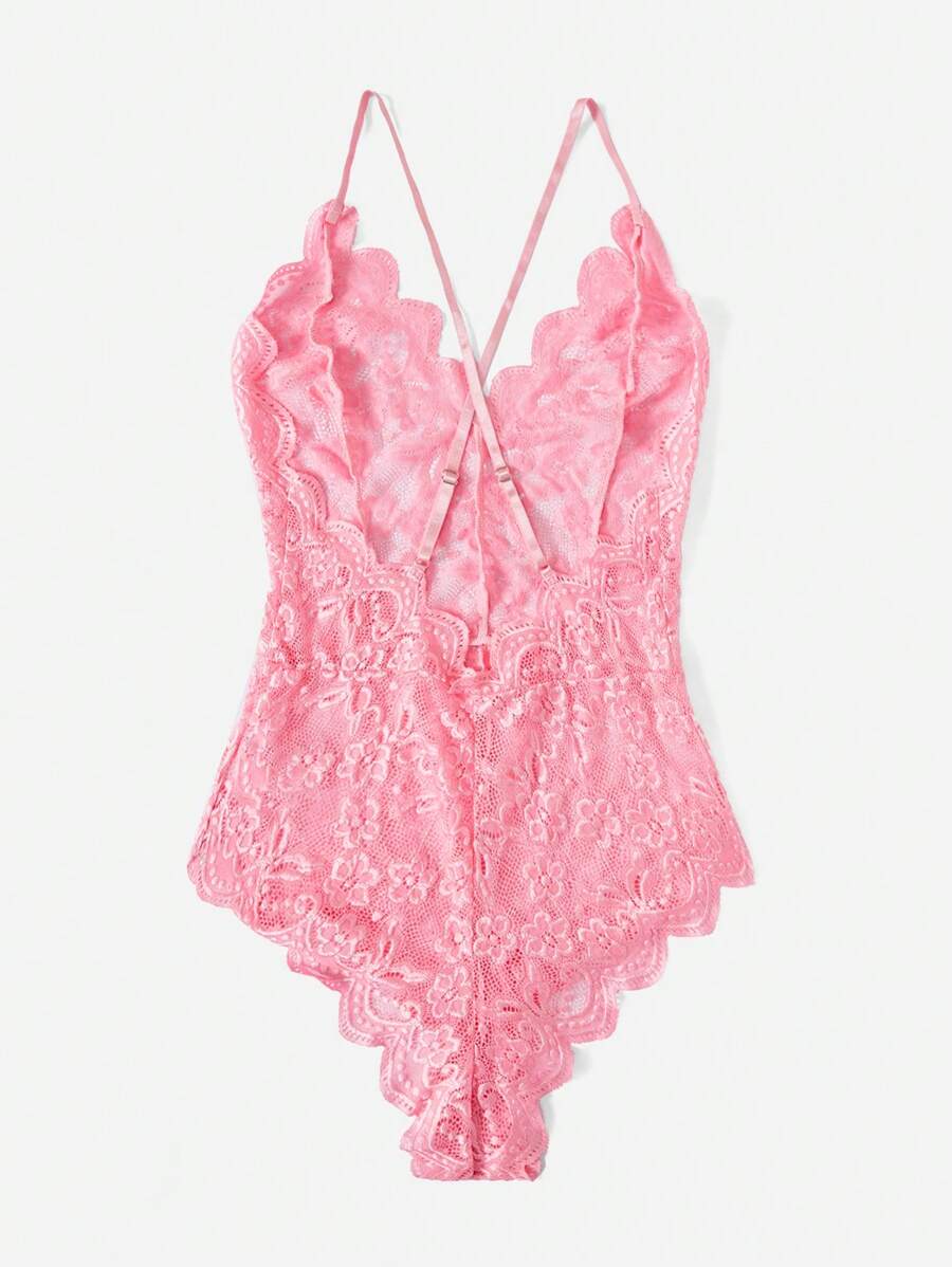 Floral Lace Teddy Bodysuit