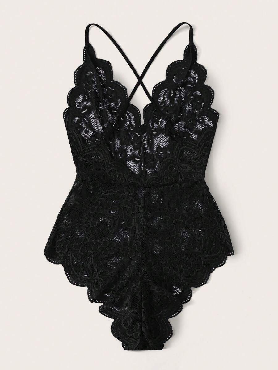 Floral Lace Teddy Bodysuit