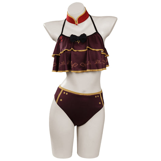 Genshin Impact Hu Tao Cosplay Swimsuit Costume