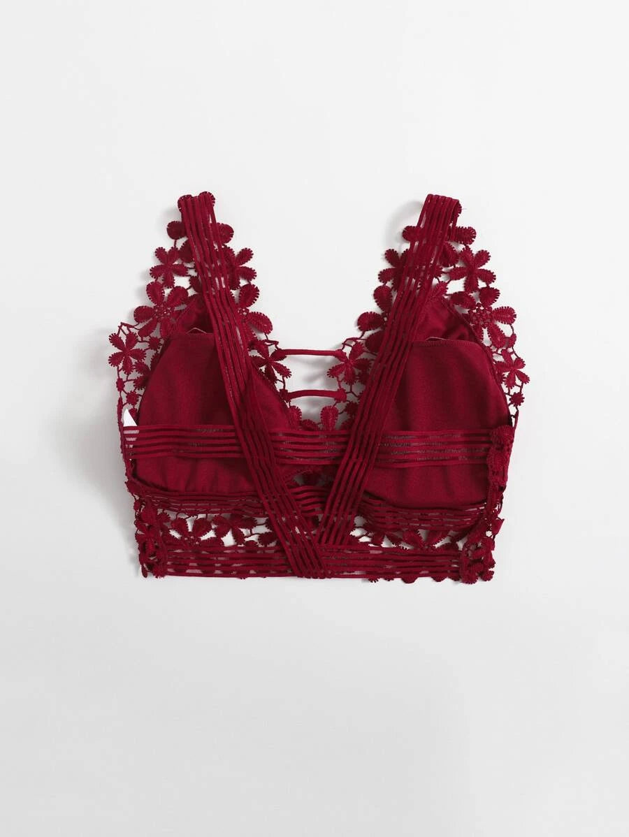 Guipure Lace Longline Bralette