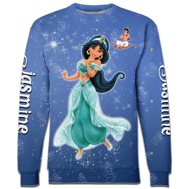 Jasmine Princess Castle Glitter Hoodie And Sweatshirt Sweatshirt