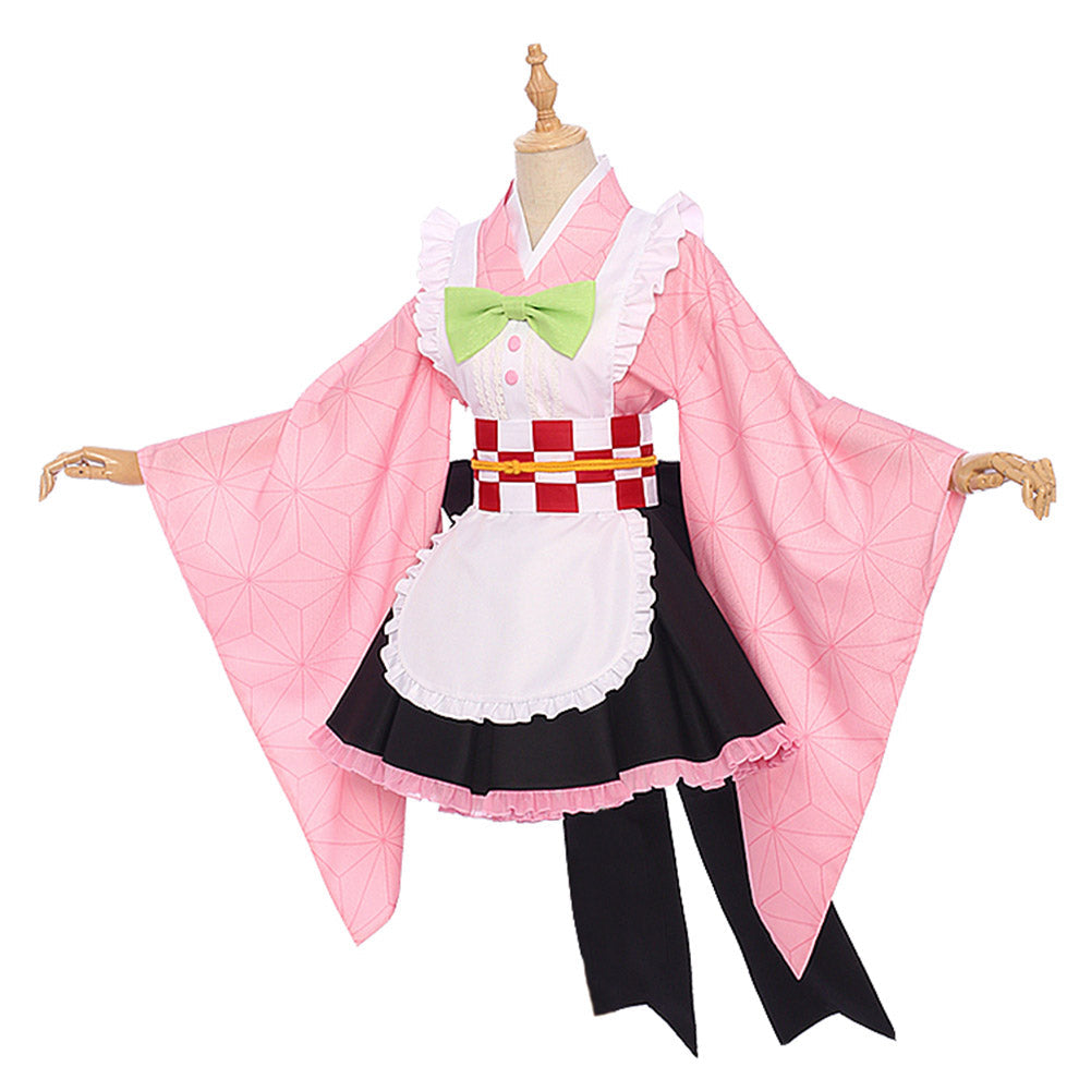 Kamado Nezuko Maid Outfit Cosplay Costume L