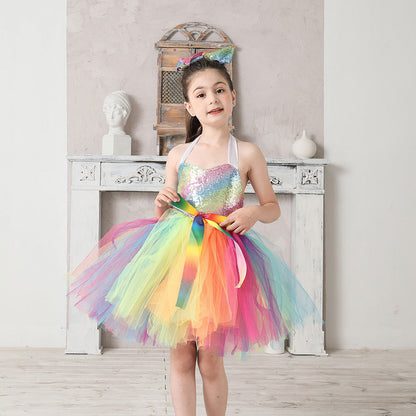 Kids Rainbow Cosplay Costume Outfit