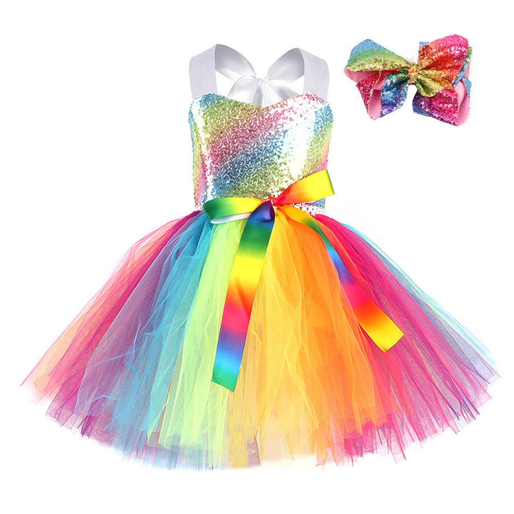 Kids Rainbow Cosplay Costume Outfit