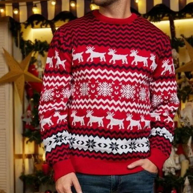 Long Sleeved Christmas Themed Couple Sweater