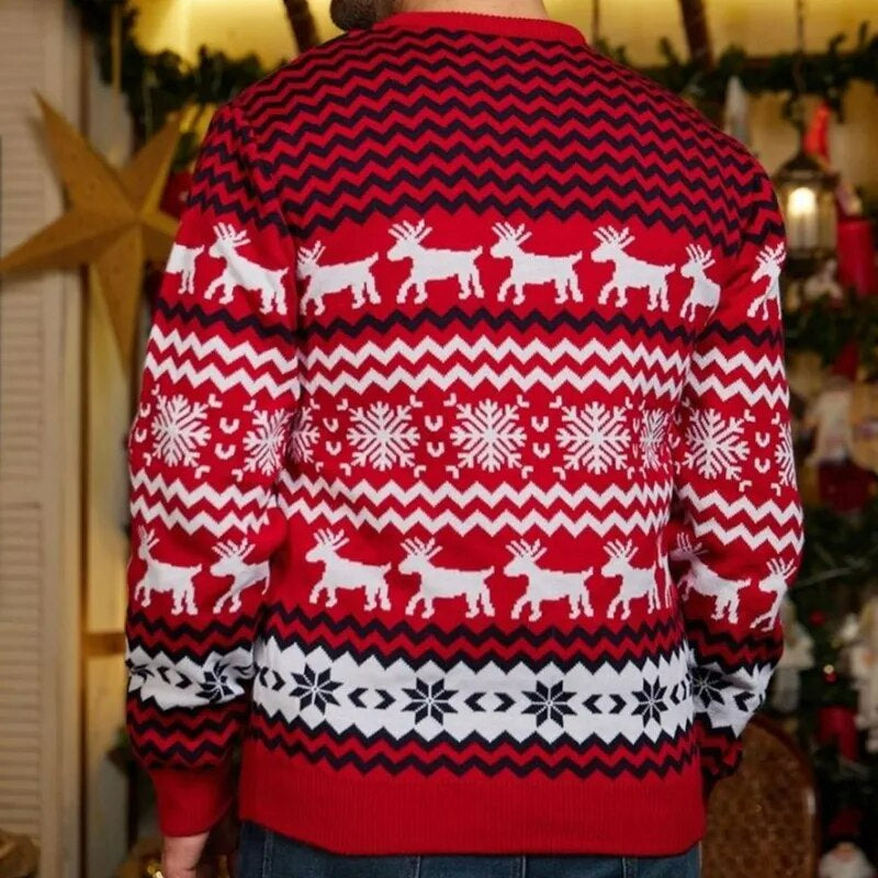 Long Sleeved Christmas Themed Couple Sweater