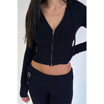 Lounge Knitted Set Black