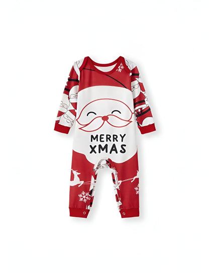 Merry Christmas Printed Family Matching Pajama Set Baby